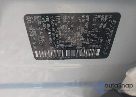 2021 Nissan Rogue Sv Fwd z USA, uszkodzony, nr VIN JN8AT3BA9MW006714